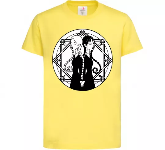 Дитяча футболка Wednesday Enid Лимонний фото