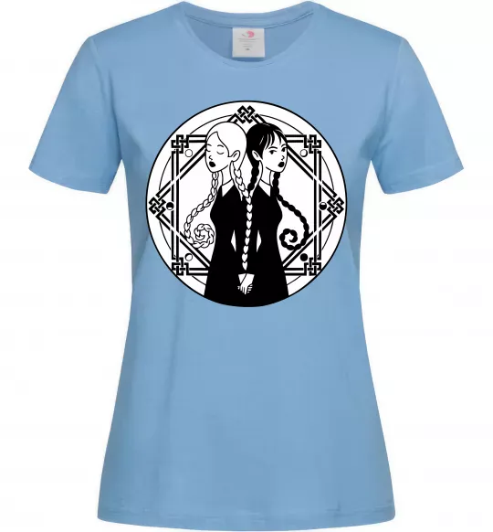 Женская футболка Wednesday Enid Голубой фото