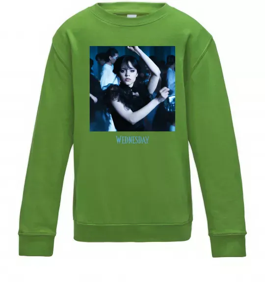 Детский Свитшот Wednesday dance Лаймовый фото