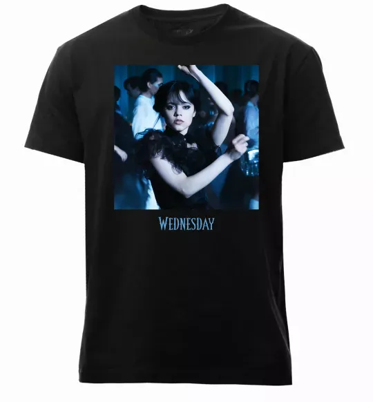 Чоловіча преміум футболка Wednesday dance Чорний фото