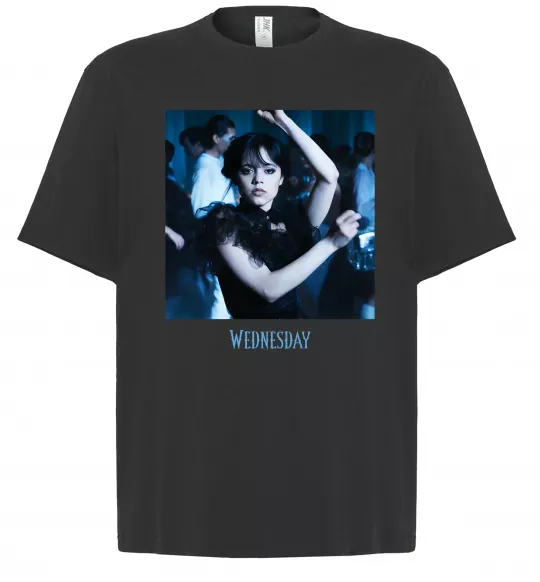 Футболка Оверсайз Wednesday dance Чорний фото
