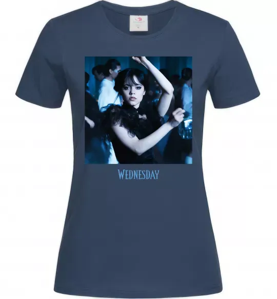 Жіноча футболка Wednesday dance Темно-синій фото