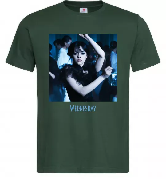 Чоловіча футболка Wednesday dance Темно-зелений фото