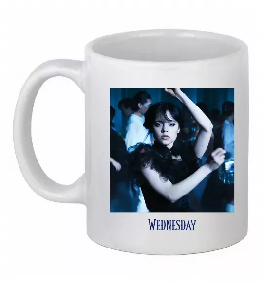 Чашка керамічна Wednesday dance Білий фото