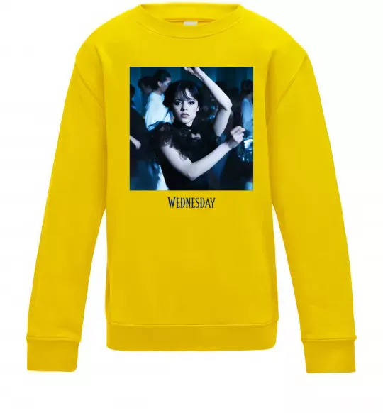 Детский Свитшот Wednesday dance Солнечно желтый фото