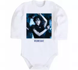 Детский боди Wednesday dance Белый фото