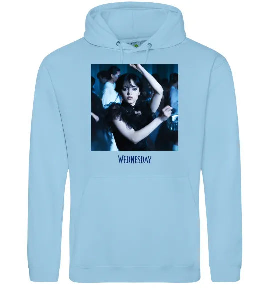 Чоловіча толстовка (худі) Wednesday dance Блакитний фото
