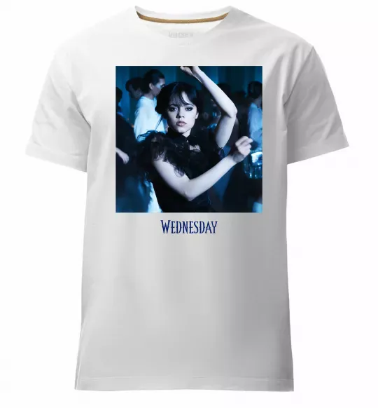 Чоловіча преміум футболка Wednesday dance Білий фото
