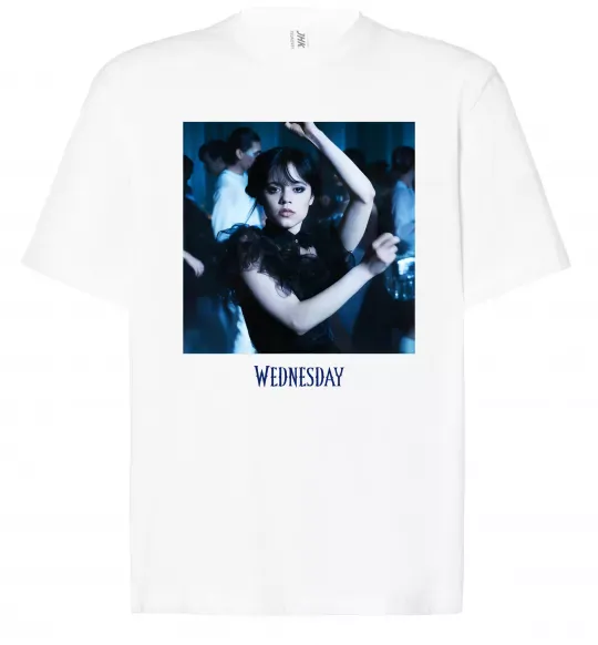 Футболка Оверсайз Wednesday dance Білий фото