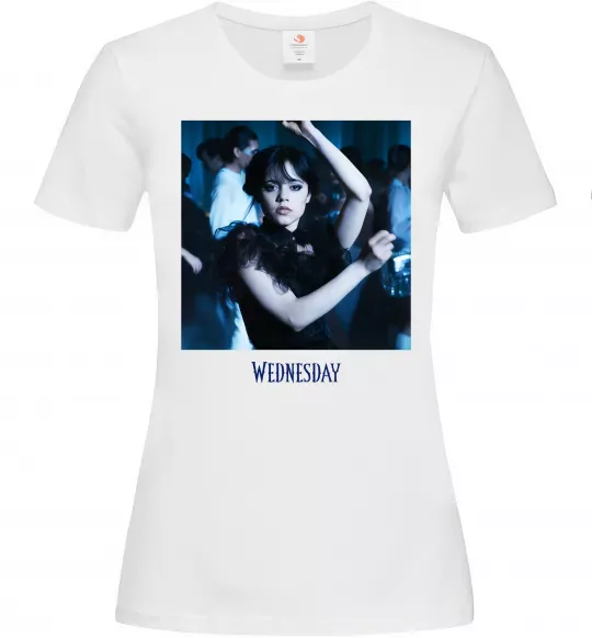 Жіноча футболка Wednesday dance Білий фото