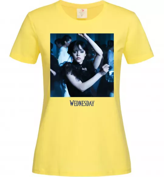Жіноча футболка Wednesday dance Лимонний фото