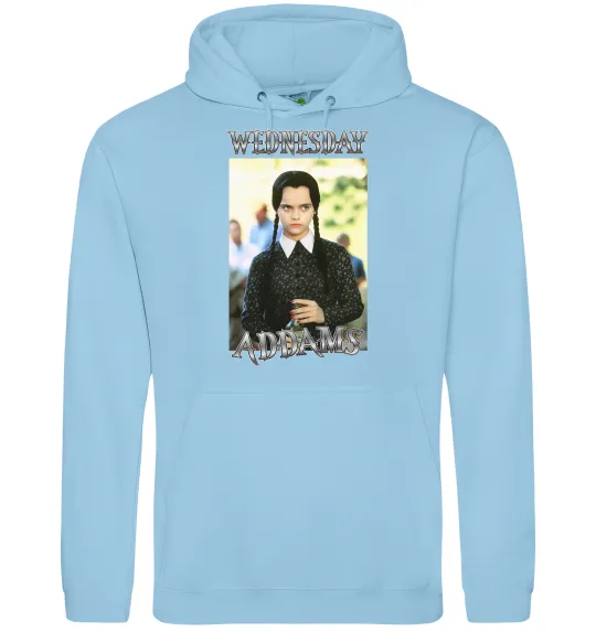 Мужская толстовка (худи) Wednesday Addams retro Голубой фото