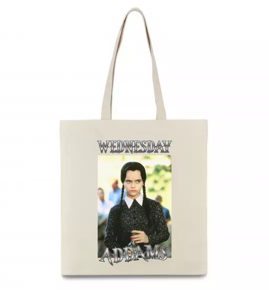 Еко-сумка Wednesday Addams retro Бежевий фото