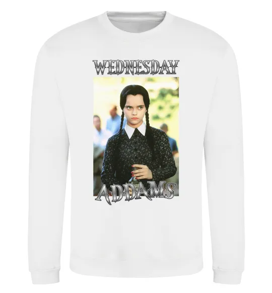 Свитшот Wednesday Addams retro Белый фото