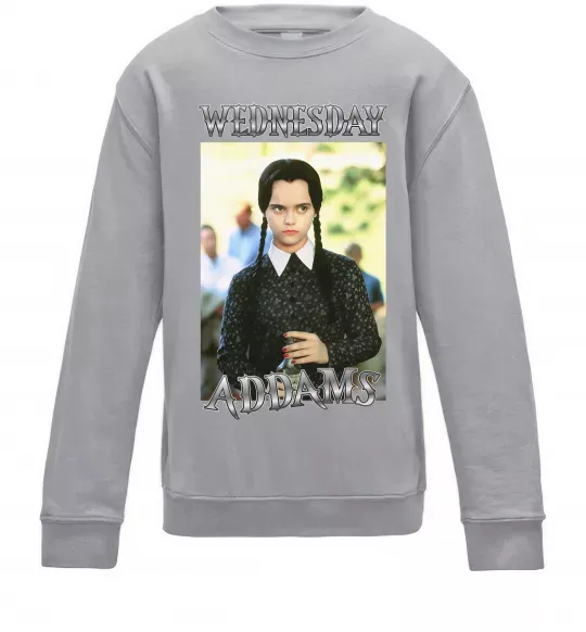 Дитячий світшот Wednesday Addams retro Сірий меланж фото