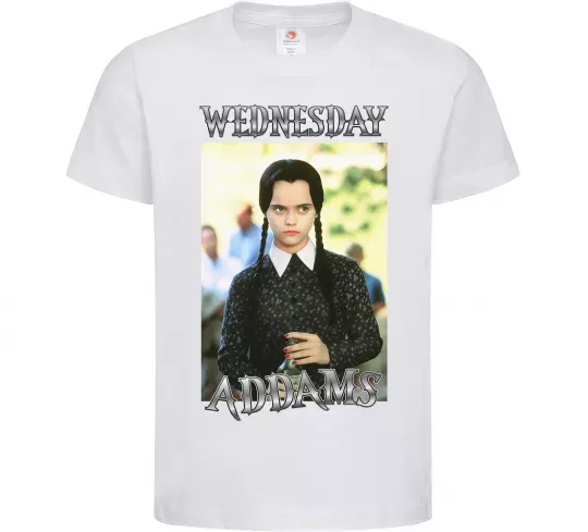 Детская футболка Wednesday Addams retro Белый фото