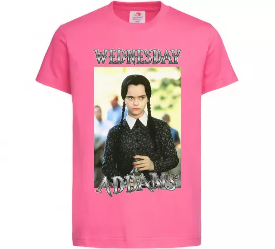 Детская футболка Wednesday Addams retro Ярко-розовый фото