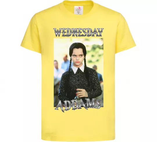 Детская футболка Wednesday Addams retro Лимонный фото