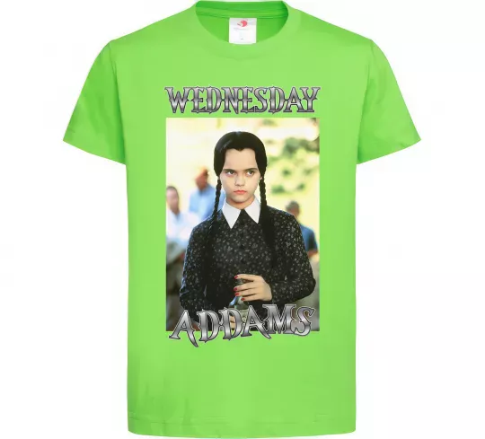 Детская футболка Wednesday Addams retro Лаймовый фото