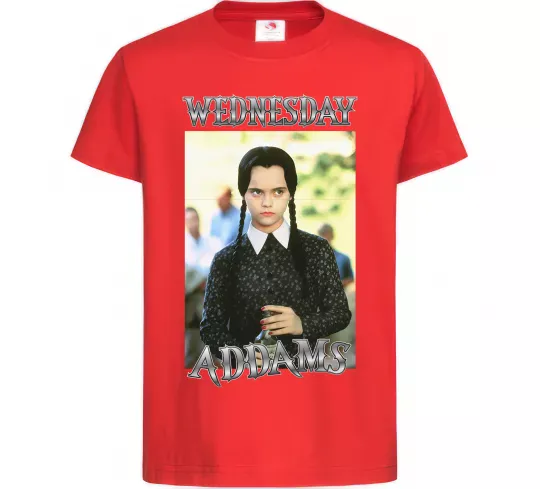 Детская футболка Wednesday Addams retro Красный фото