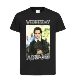 Дитяча футболка Wednesday Addams retro Чорний фото