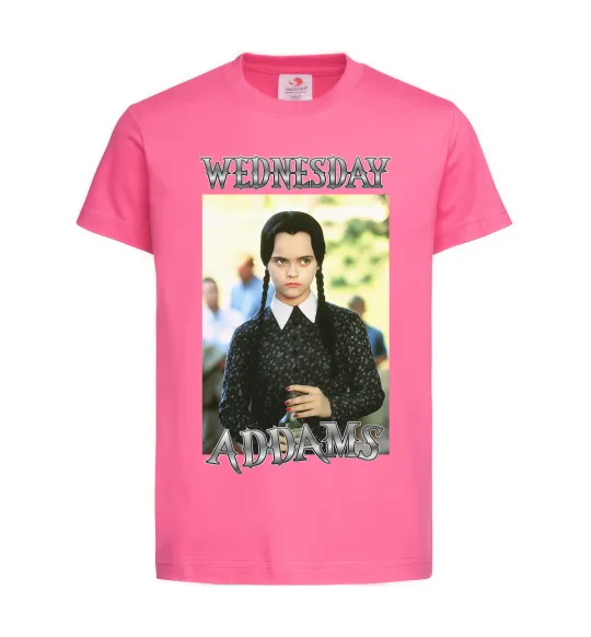Детская футболка Wednesday Addams retro Ярко-розовый фото