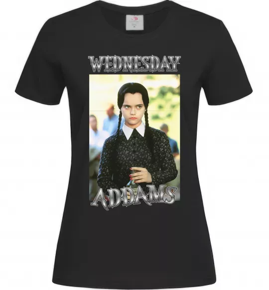 Женская футболка Wednesday Addams retro Черный фото