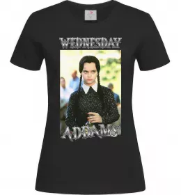 Женская футболка Wednesday Addams retro Черный фото