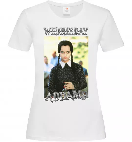 Женская футболка Wednesday Addams retro Белый фото