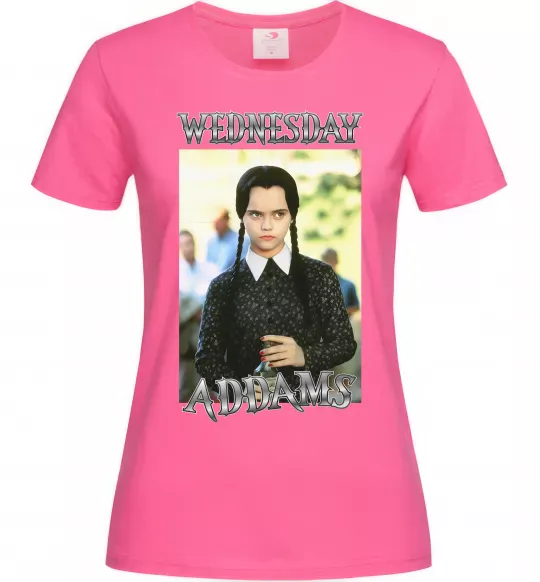 Женская футболка Wednesday Addams retro Ярко-розовый фото