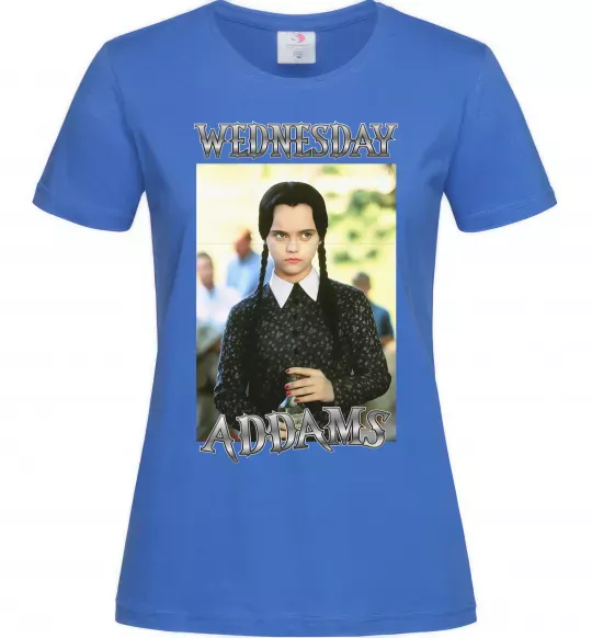 Женская футболка Wednesday Addams retro Ярко-синий фото