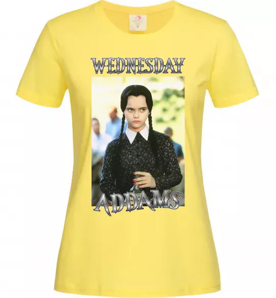 Женская футболка Wednesday Addams retro Лимонный фото