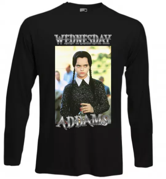 Лонгслів Wednesday Addams retro Чорний фото
