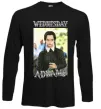 Лонгслів Wednesday Addams retro Чорний фото