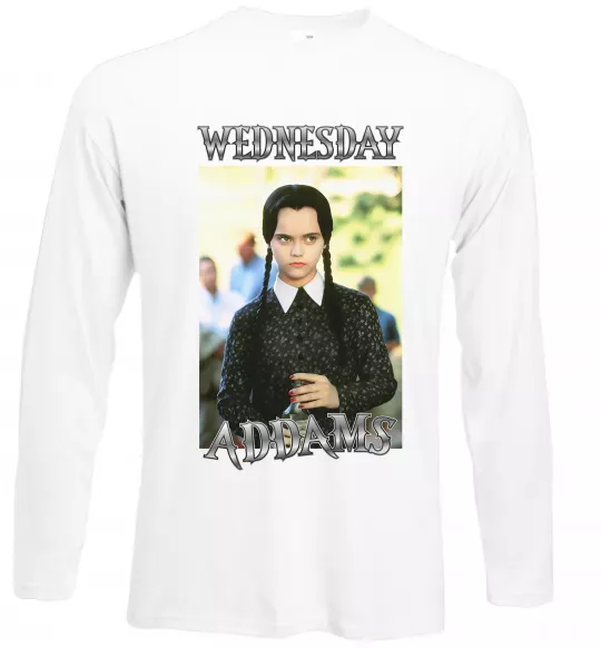 Лонгслів Wednesday Addams retro Білий фото