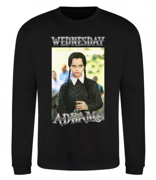 Світшот Wednesday Addams retro Чорний фото