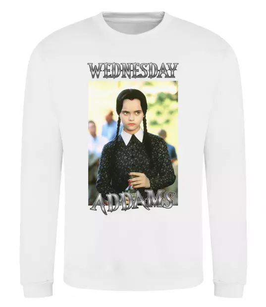 Світшот Wednesday Addams retro Білий фото