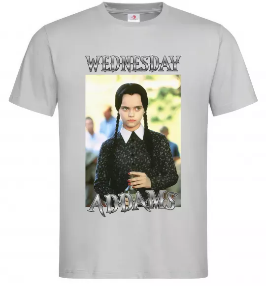 Чоловіча футболка Wednesday Addams retro Сірий фото