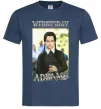 Чоловіча футболка Wednesday Addams retro Темно-синій фото