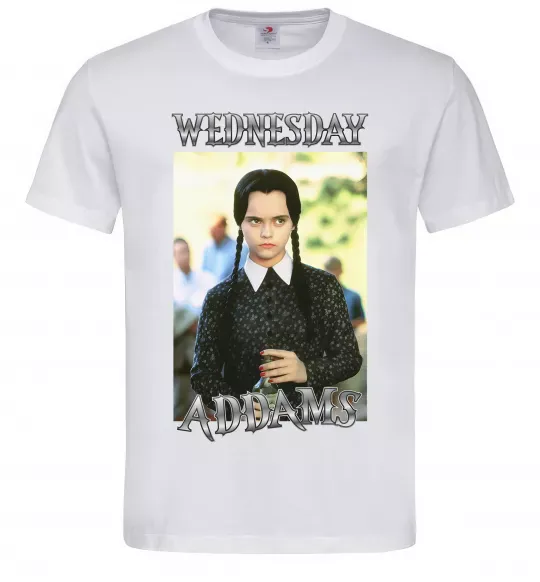 Чоловіча футболка Wednesday Addams retro Білий фото