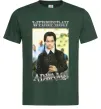 Чоловіча футболка Wednesday Addams retro Темно-зелений фото