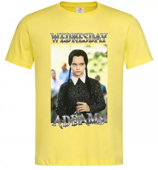 Чоловіча футболка Wednesday Addams retro Лимонний фото