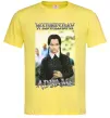 Чоловіча футболка Wednesday Addams retro Лимонний фото