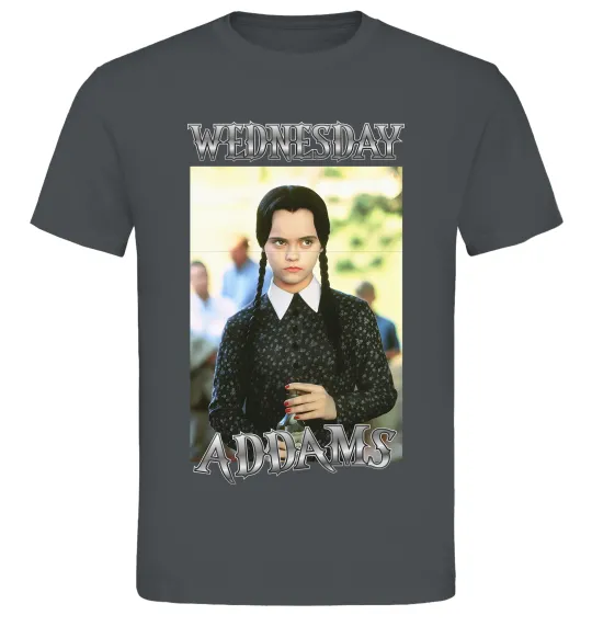 Чоловіча футболка Wednesday Addams retro Графіт фото