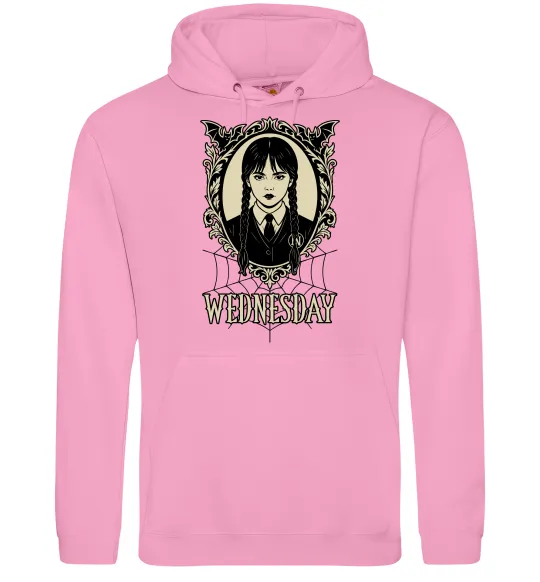 Мужская толстовка (худи) Wednesday павутина Розовый фото