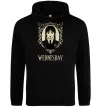 Чоловіча толстовка (худі) Wednesday павутина Чорний фото