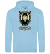 Мужская толстовка (худи) Wednesday павутина Голубой фото