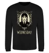 Свитшот Wednesday павутина Черный фото