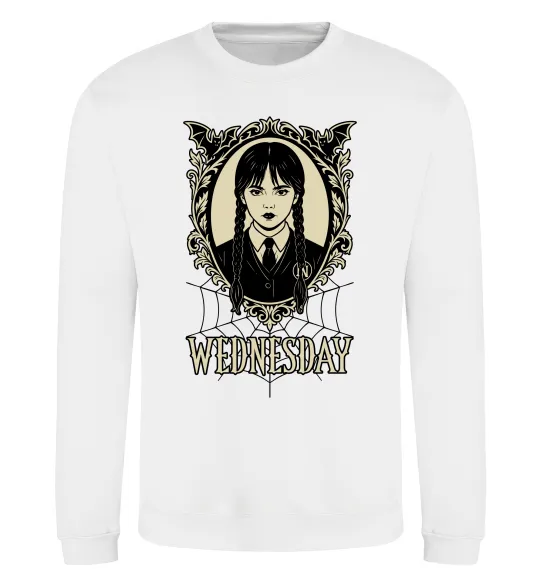 Свитшот Wednesday павутина Белый фото