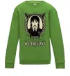 Детский Свитшот Wednesday павутина Лаймовый фото